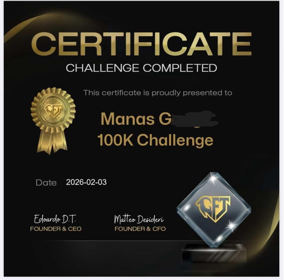 Funded certificate